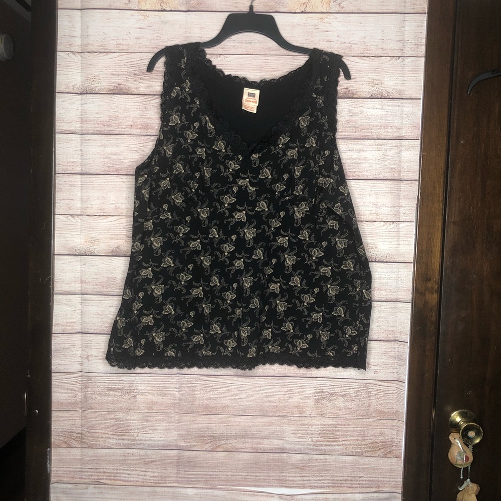 Stretchy floral Tank top